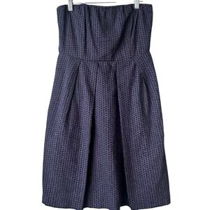 J. Crew‎ Strapless Dress Party Cocktail Cotton Blend Size 4 Preppy Coastal